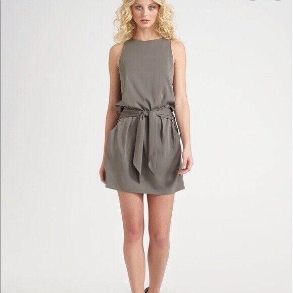 Theory Cristal Lifestyle Night Out Silk Dress Size 0 With Pockets. - Picture 2 of 12